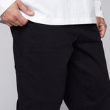 DORFMAN - Loose Fit Carpenter Pant - Black Twill