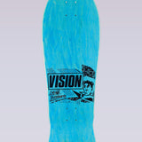 Original MG Skateboard Deck - Woodcut Art by Sean Starwars - 10" x 30" - Turquoise/Pink