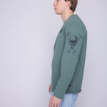 Vision Street Wear Skull Bone Print T-Shirt Moss